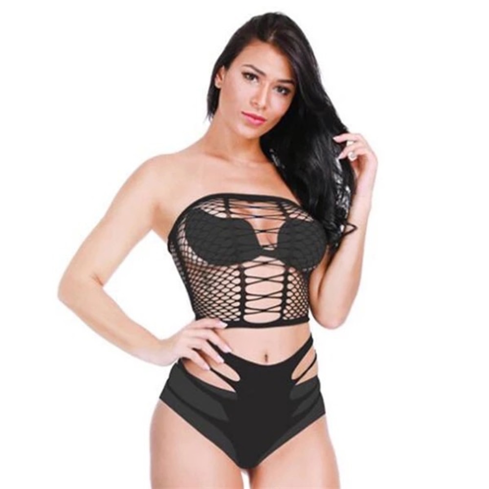 Women Fishnet Hollow Out Backless Lingerie - Picture 6 of 6